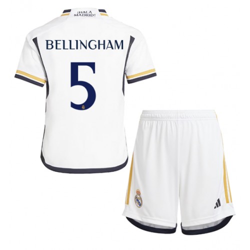 Real Madrid Jude Bellingham #5 Replika Babytøj Hjemmebanesæt Børn 2023-24 Kortærmet (+ Korte bukser)